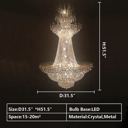 Morylighting Grand Lumière Multi-tiered Crystal Chandelier - Background Shot