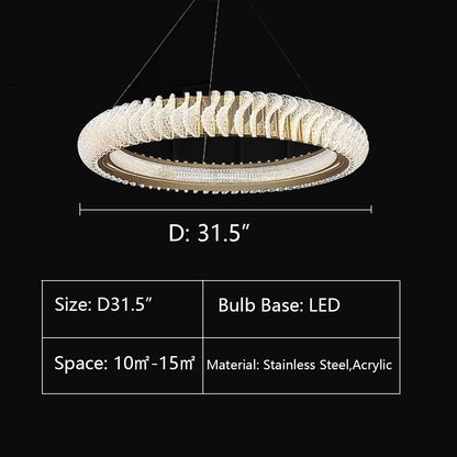 Morylighting Grand Luminous Ring Chandelier - Background Shot