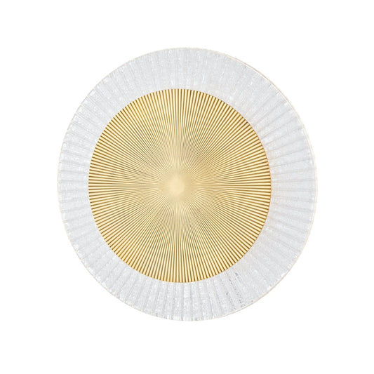 Ovo Ice Glass Round Flushmount