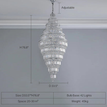 Morylighting Grand Lumina Extra Large Round Crystal Chandelier - Background Shot