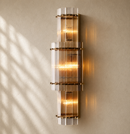 San Marcon Glass Grand Round Sconce