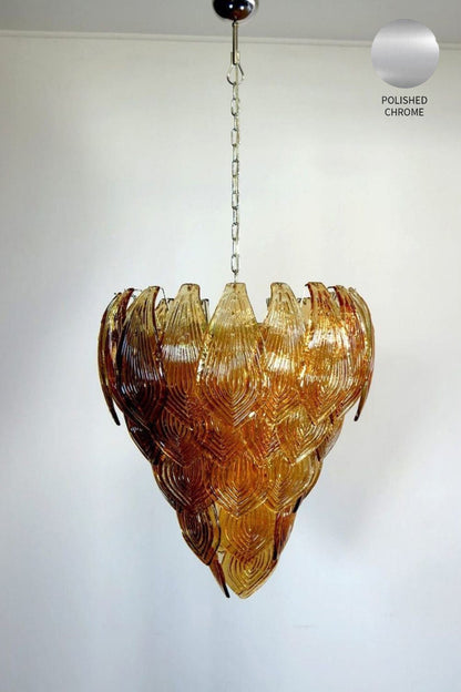 Art Style Amber Felci Glass Chandelier - view 19 | morylighting