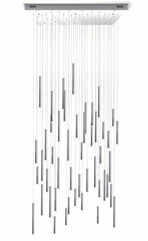 Bellini Square Tri-Tone Tubular Pendant Light Chandelier - morylighting