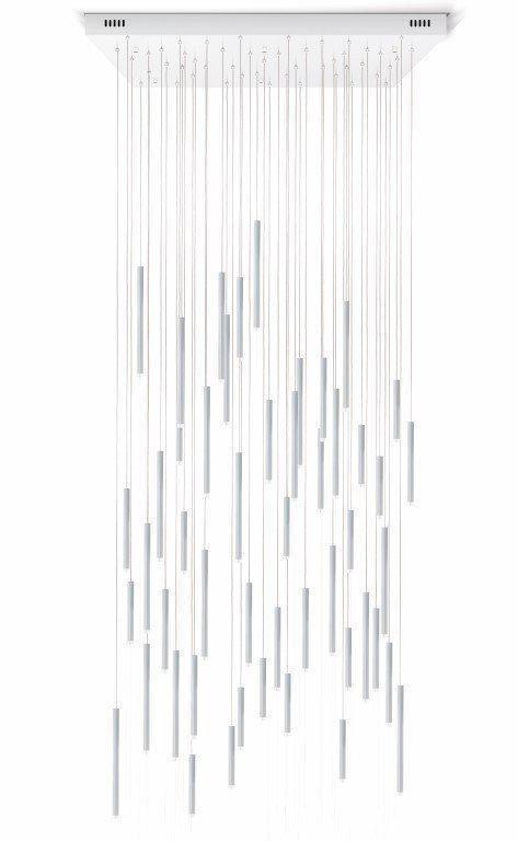 Bellini Square Tri-Tone Tubular Pendant Light Chandelier - morylighting