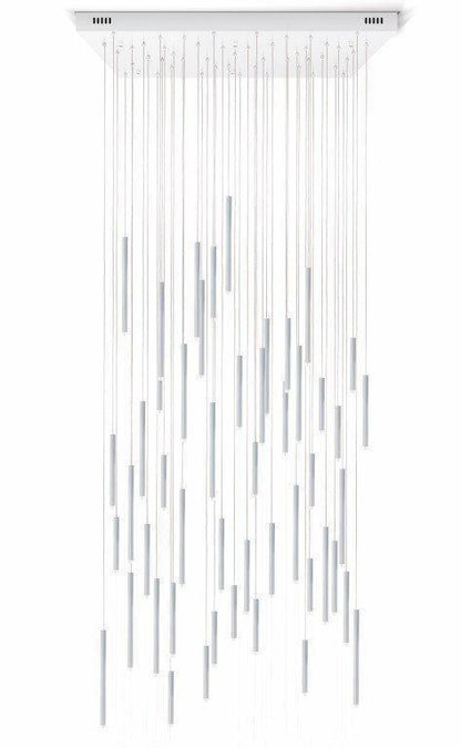Bellini Square Tri-Tone Tubular Pendant Light Chandelier - morylighting