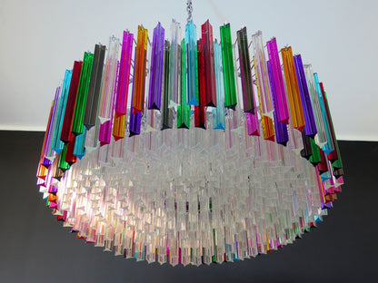 Murano Chandelier – Triedri Round – 391 prisms – Multi