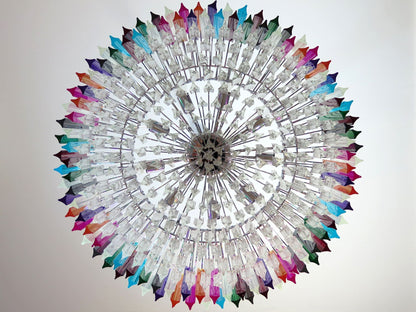 Murano Chandelier – Triedri Round – 391 prisms – Multi