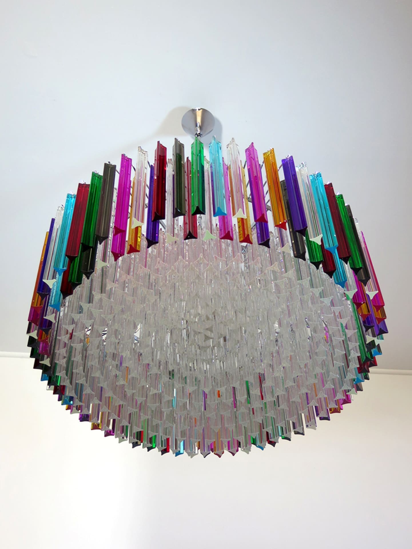 Murano Chandelier – Triedri Round – 391 prisms – Multi