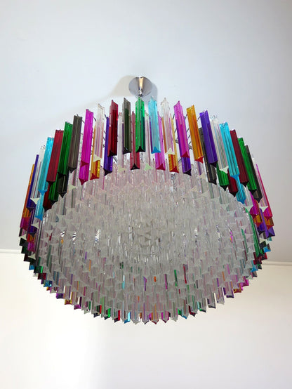 Murano Chandelier – Triedri Round – 391 prisms – Multi