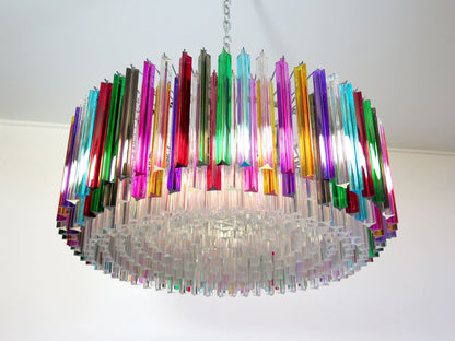 Murano Chandelier – Triedri Round – 391 prisms – Multi