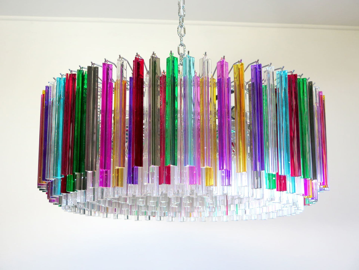 Murano Chandelier – Triedri Round – 391 prisms – Multi