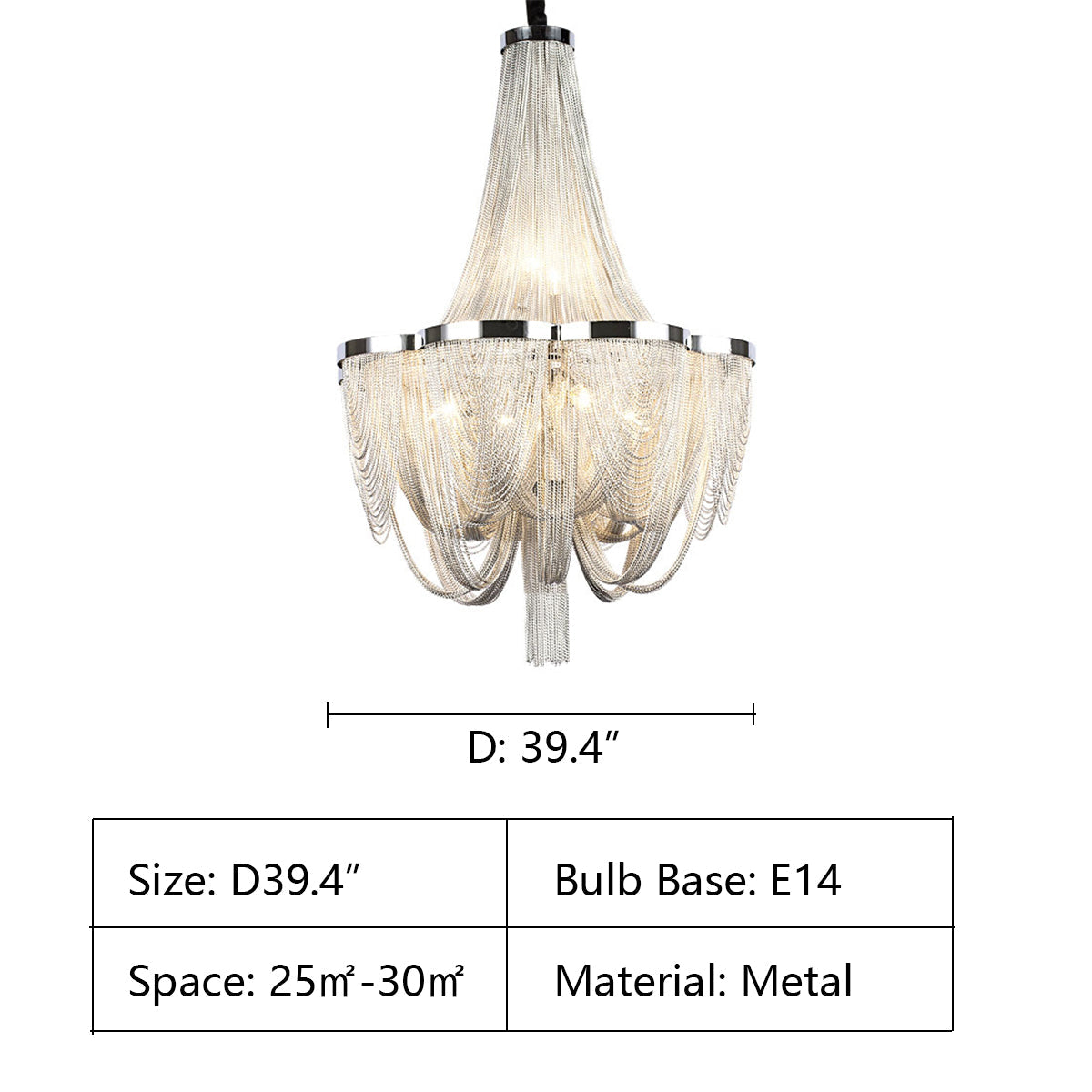 Morylighting Grand Lumina Cascade Tassel Chandelier - Background Shot