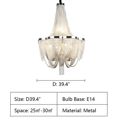 Morylighting Grand Lumina Cascade Tassel Chandelier - Background Shot