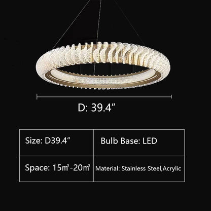 Morylighting Grand Luminous Ring Chandelier - Background Shot