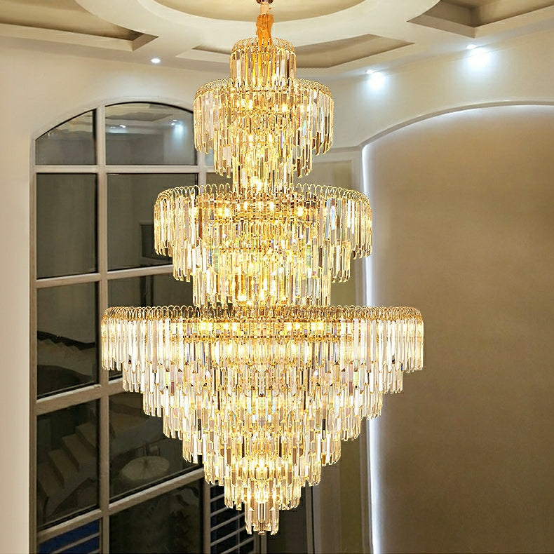 Morylighting Grand Radiance Round K9 Crystal Chandelier - formal American dining room