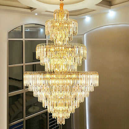 Morylighting Grand Radiance Round K9 Crystal Chandelier - formal American dining room