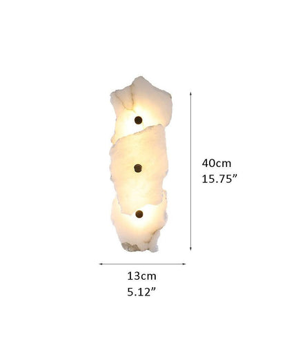 Art Decor Multiple Irregularity Shape LED Brass wall sconces White Alabaster Shade