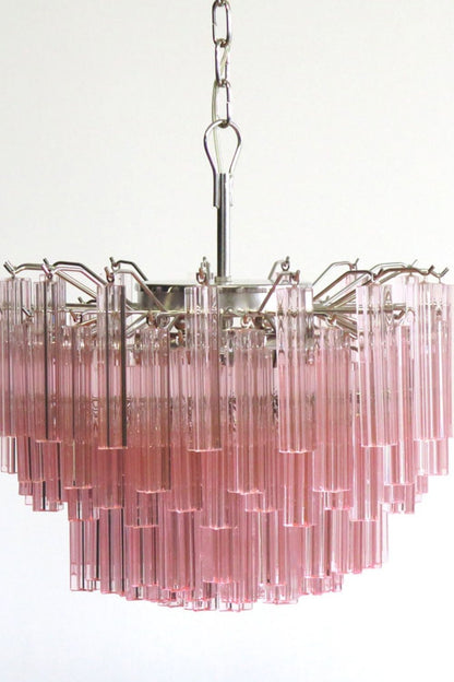 Venetian Pink Crystal Tube Art Chandelier - view 9 | morylighting