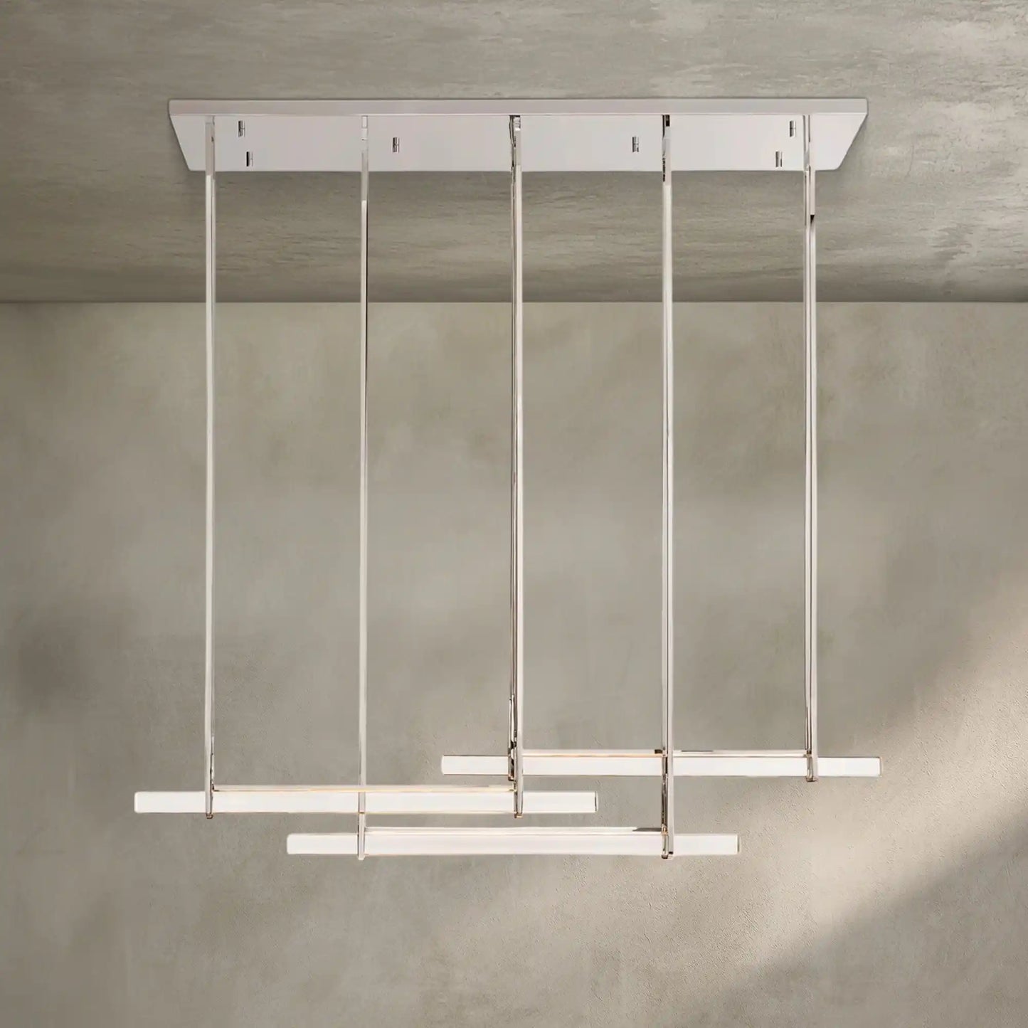 Auburn Crystal Triple Bar Linear Chandelier