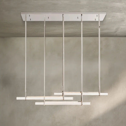 Auburn Crystal Triple Bar Linear Chandelier