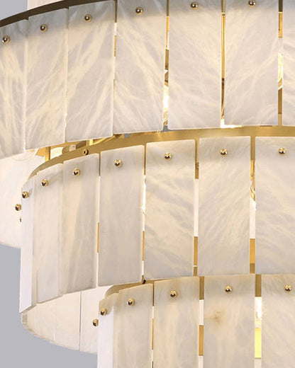 Tiered Alabaster Staircase Chandelier