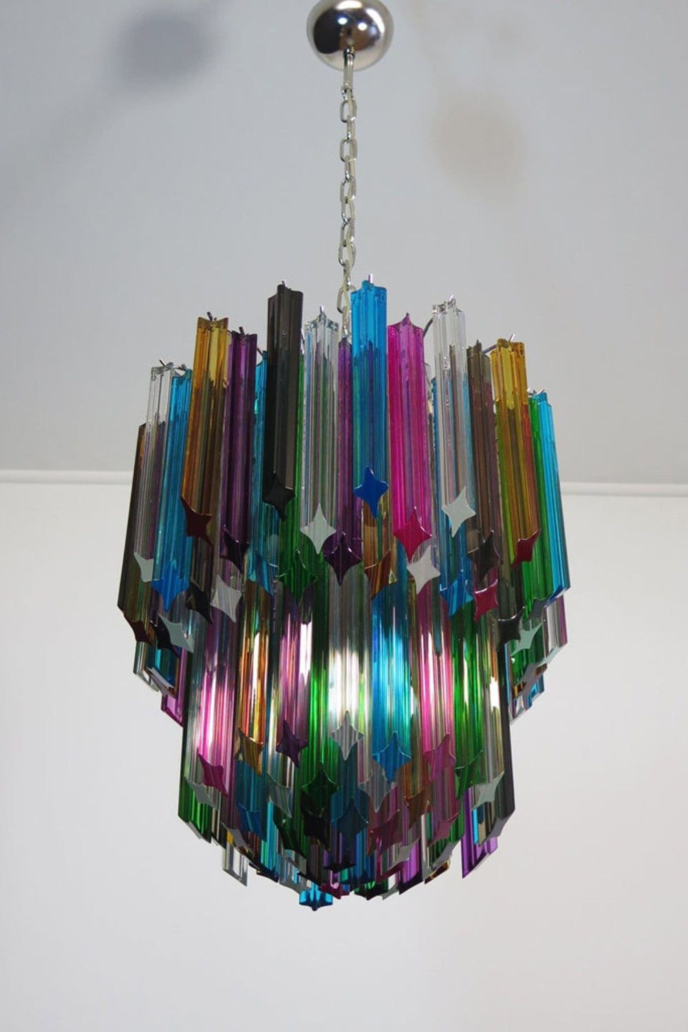 Quadridri Multicolor Prism Chandelier - view 5 | morylighting