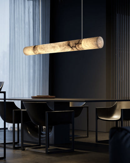 Minimalist Long Cord Ceiling Pendant Alabaster Lighting