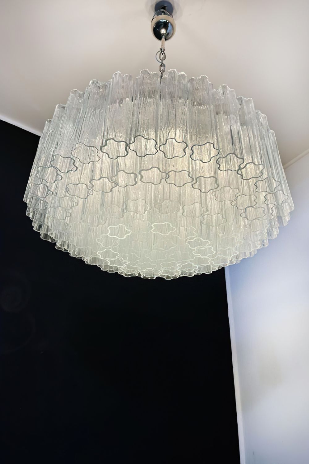 Handcrafted Art Crystal Tube Ceiling Light - view 4 | morylighting
