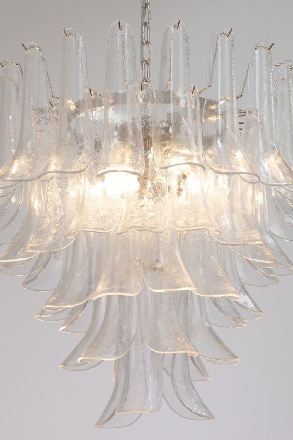 Art glass petal chandelier - view 3 | morylighting