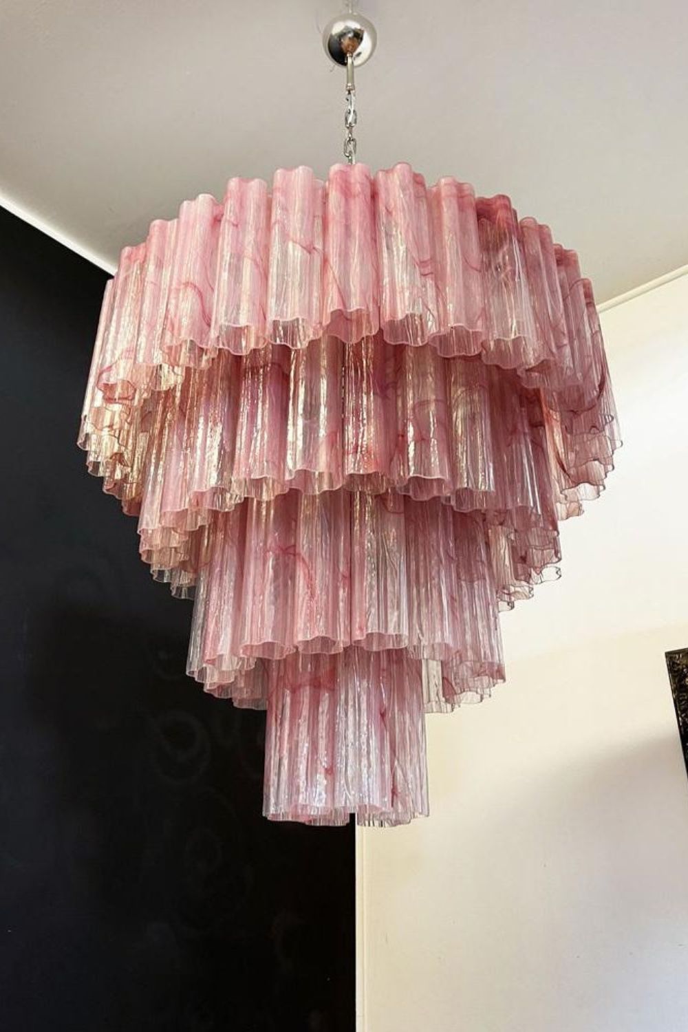 Art red cloud glass multi-layer chandelier - view 10 | morylighting