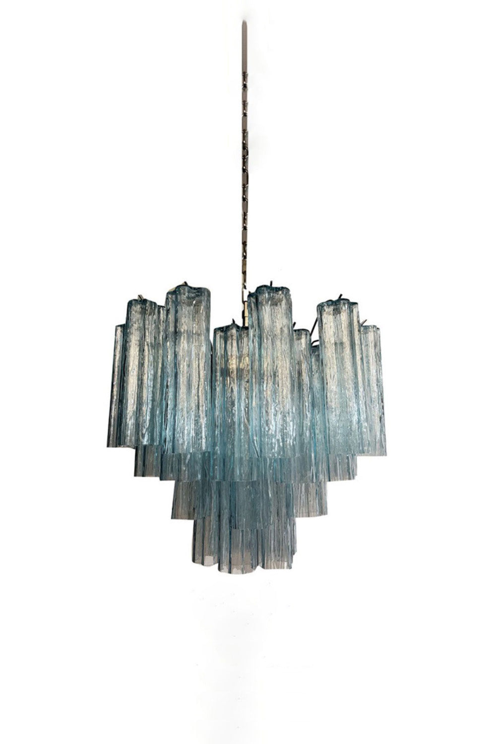 1990s Art blue glass tube chandelier | morylighting