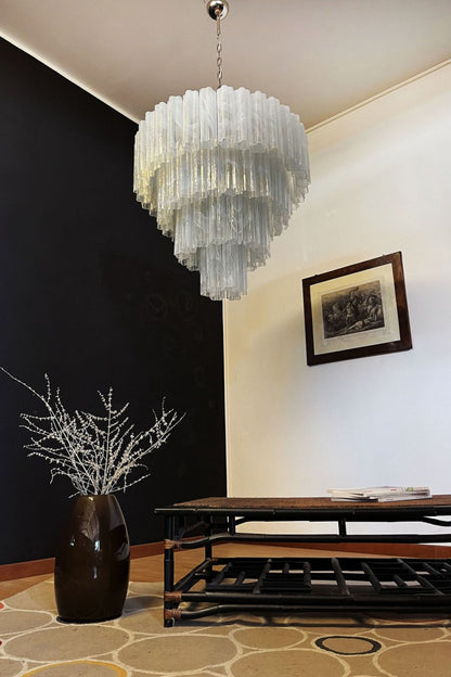 Art White Glass Tube Chandelier – 78 Pieces - view 5 | morylighting