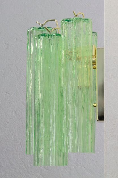 Bright Green Art Glass Wall Lamp - view 3 | morylighting