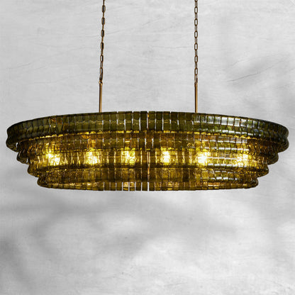 Glacien Oval Chandelier 54"W/65"W