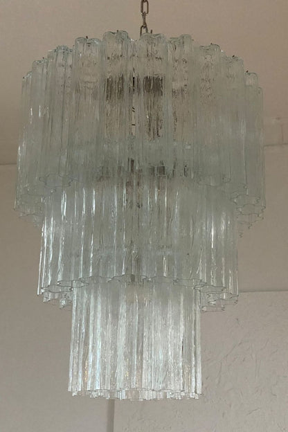 52-Tube Clear Art Glass Chandelier - view 6 | morylighting