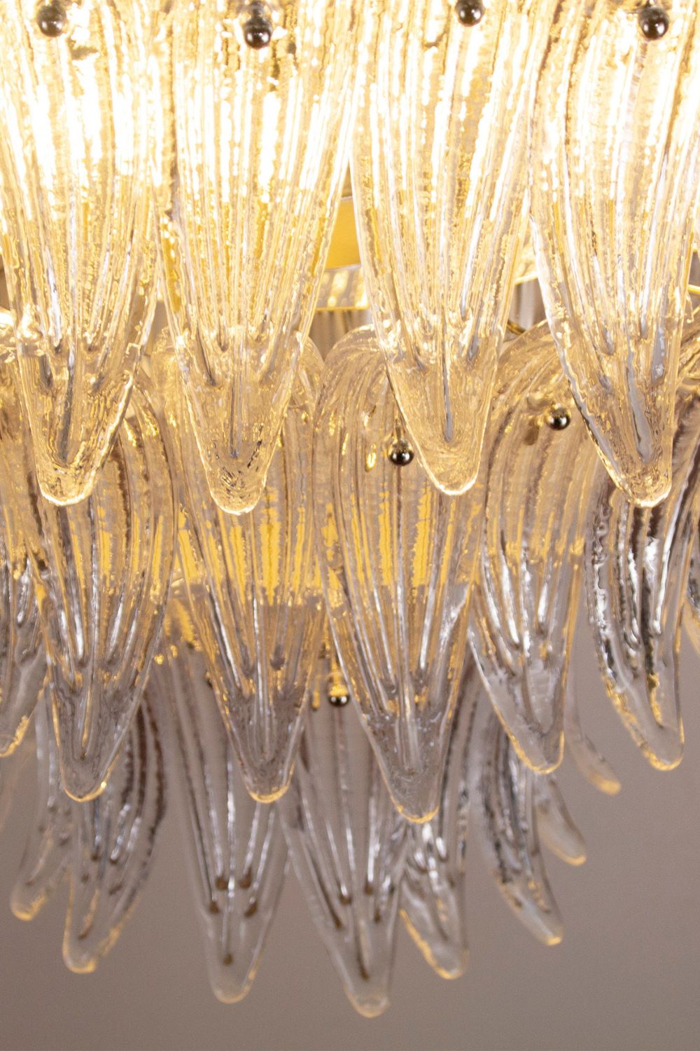 Italian Art Glass Palm Leaf Chandelier - view 9 | morylighting