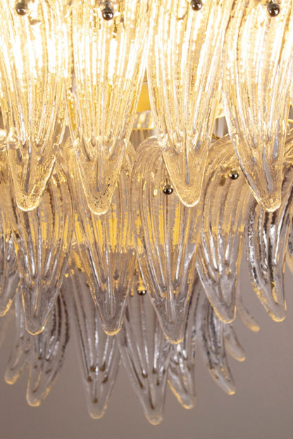 Italian Art Glass Palm Leaf Chandelier - view 9 | morylighting