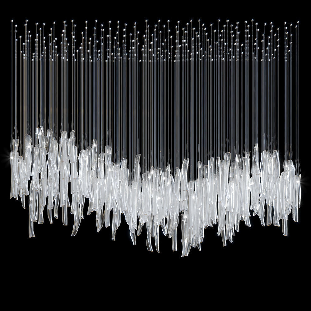 Linear Tube Cluster Chandelier
