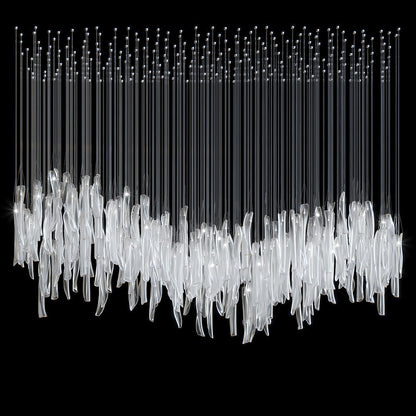 Linear Tube Cluster Chandelier