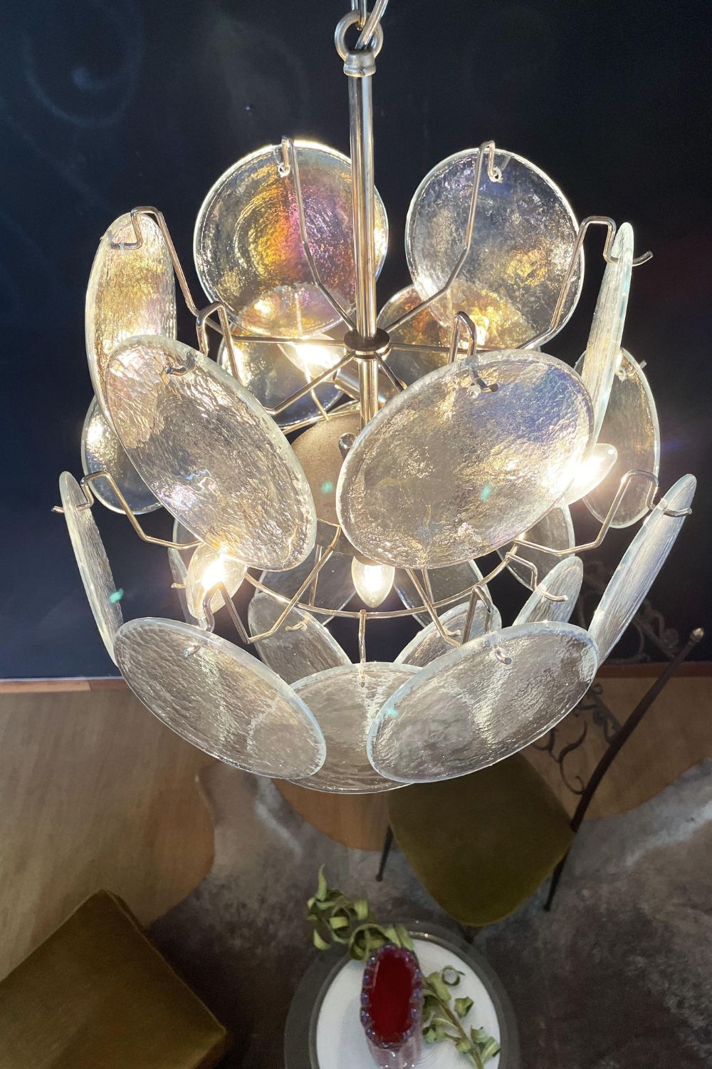 Iridescent Mid-Century Modern Art Chandelier - view 6 | morylighting