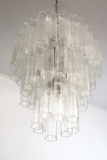 Art Venetian Clear Glass Tube Chandelier - view 9 | morylighting