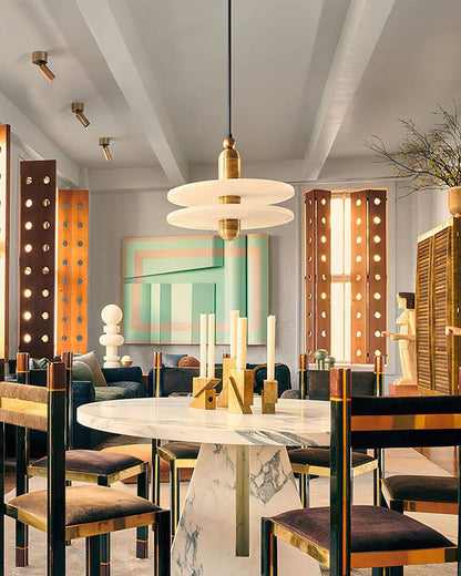 Alabaster Modern Marble Ring Pendant Light