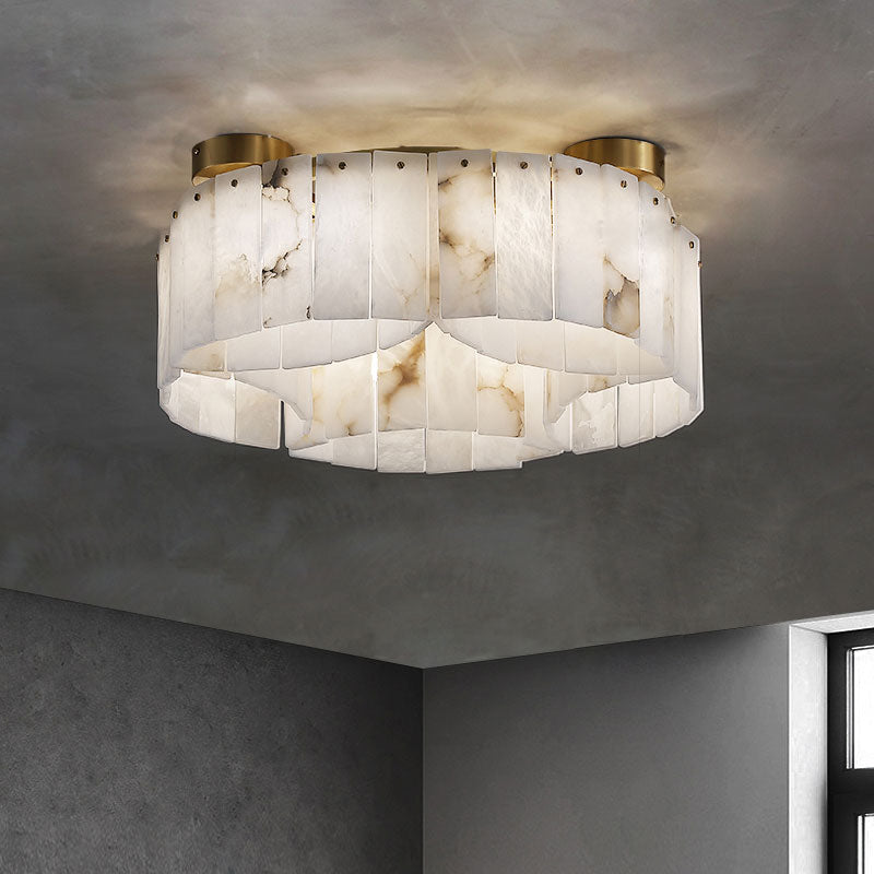 Morylighting Alabaster Aura Flush Mount Ceiling Lamp - elegant American laundry room