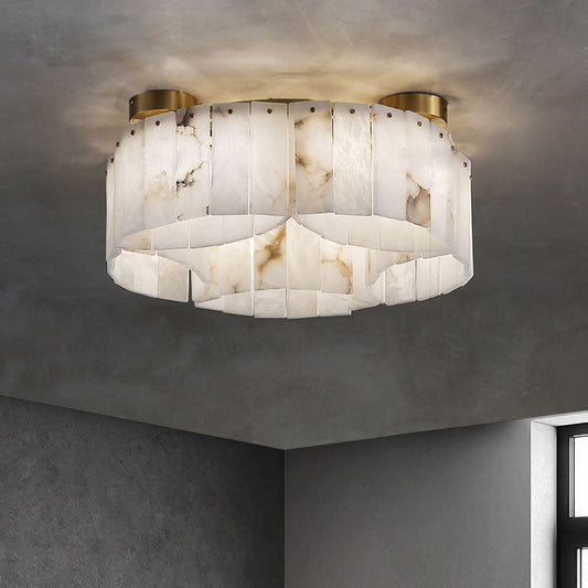 Morylighting Alabaster Aura Flush Mount Ceiling Lamp - elegant American laundry room