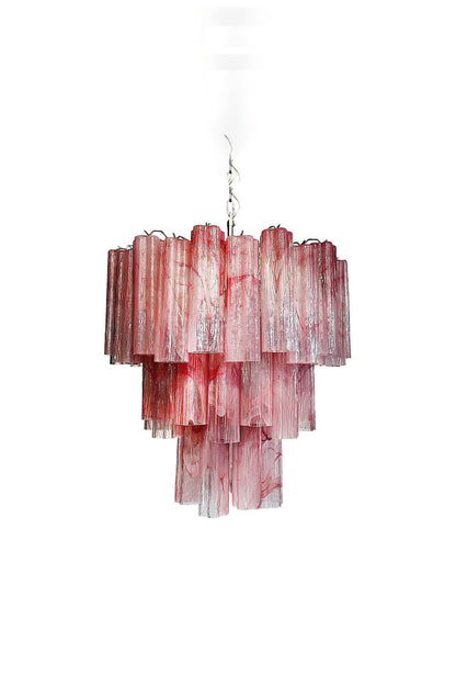 Ruby Glow Art Three-Tier Glass Chandelier | morylighting