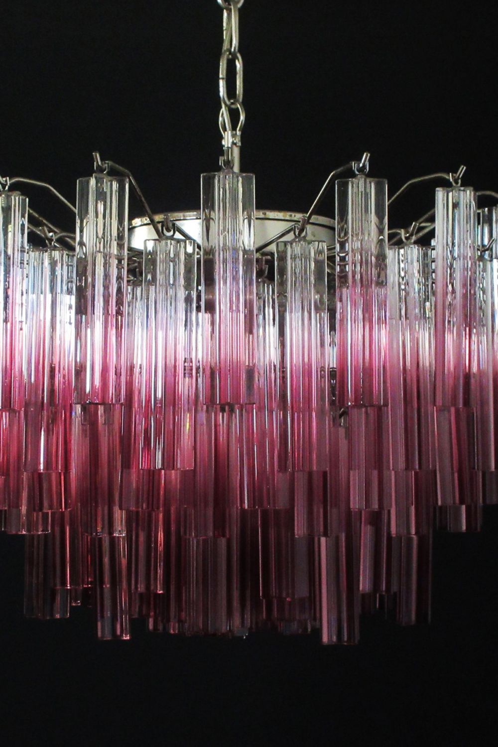 Amethyst Art Glass Prism Chandelier - view 9 | morylighting