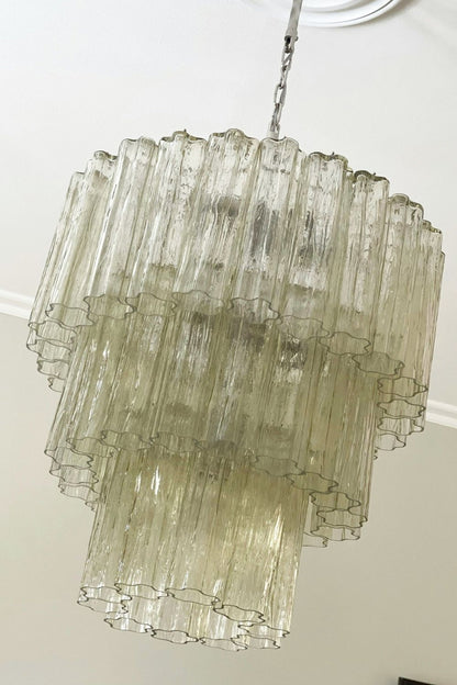 Amber Honey Art Glass Tube Chandelier - view 11 | morylighting