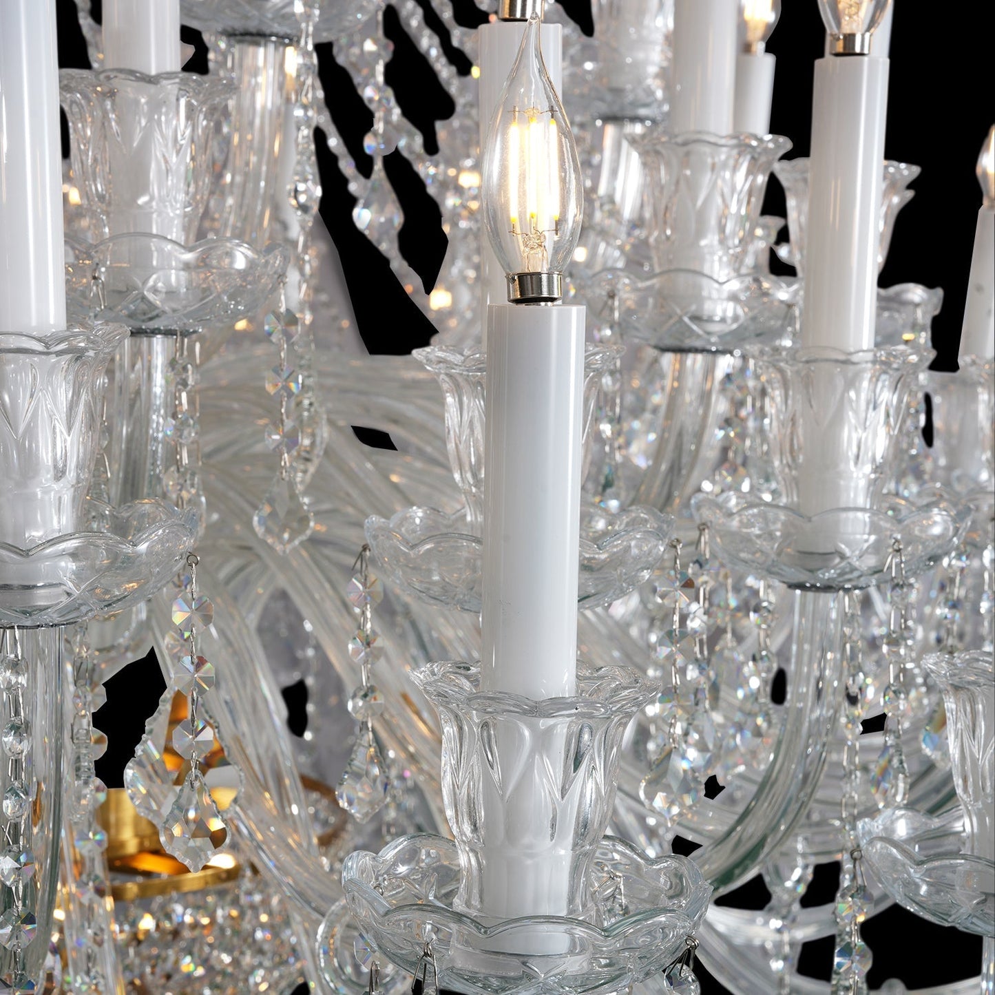 Morylighting Grand Italianate Crystal Candle Chandelier - Background Shot