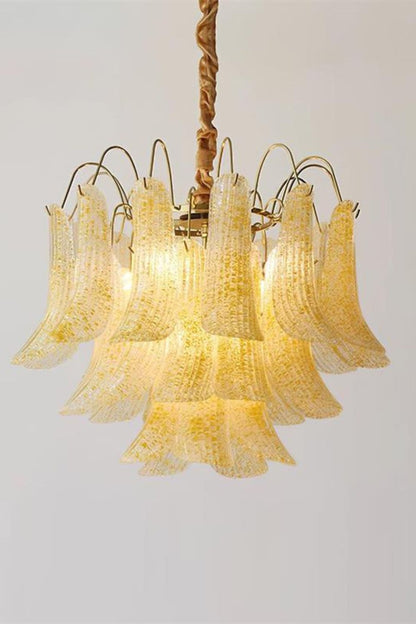 Mazzega Art Petal Stained Glass Chandelier - view 6 | morylighting