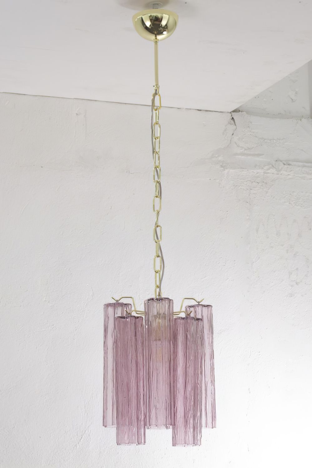 1990s Art Amethyst Glass Chandelier - view 4 | morylighting